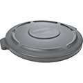 Rubbermaid Commercial Brute 32-Gallon Container Flat Lids, Gray, Plastic RCP263100GYCT